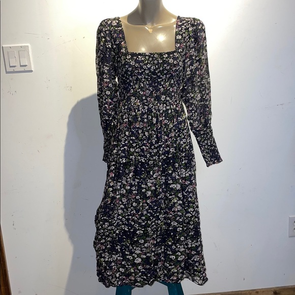 Ganni georgette floral midi dress - Picture 2 of 6